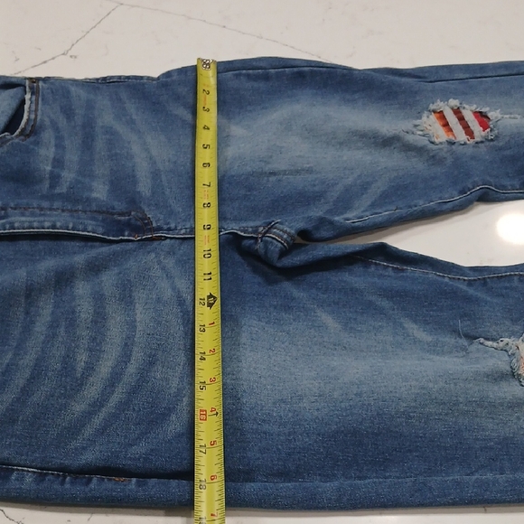 L&B Blue Flare Wide Leg Jeans Sz 12 Gentle Used High Rise Flare - Picture 8 of 11